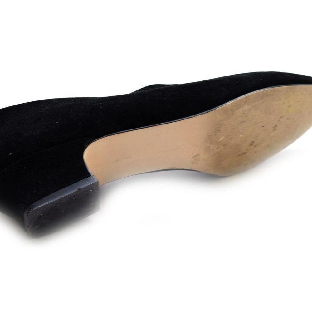 Naturalizer Black Suede Pumps Julie Heels 9 AA - Picture 5 of 5